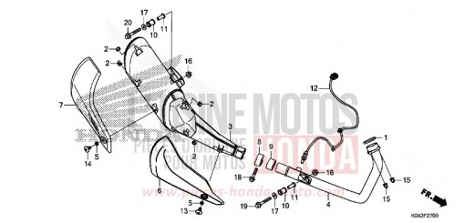 EXHAUST MUFFLER CBF300NAJ de 2018